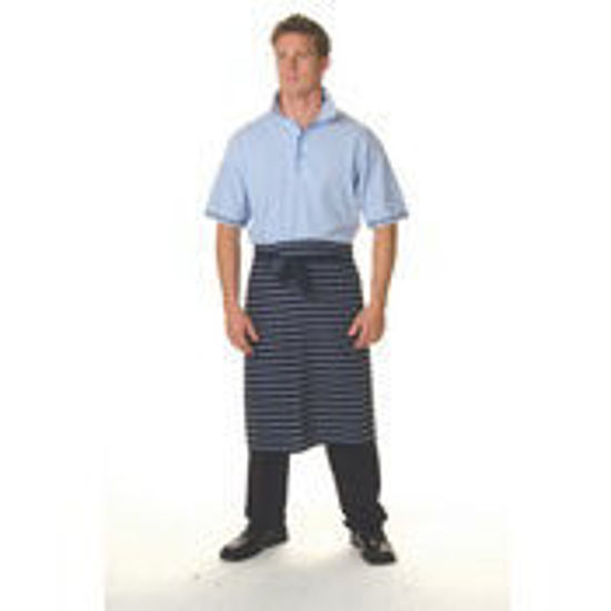 Picture of DNC Pinstripe 3/4 Apron - No Pocket 2336