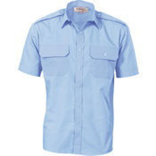 Picture of DNC Epaulette Polyester/Cotton Work Shirt - Short Sleeve 3213