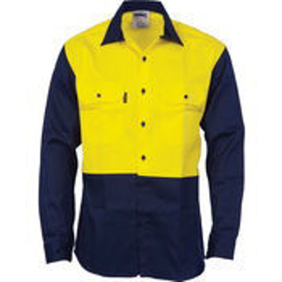 Picture of DNC Patron Saint® Flame Retardant Two Tone Drill Shirt - L/S 3406