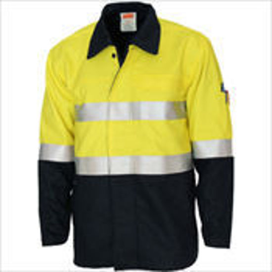 Picture of DNC Patron Saint Flame Retardant Two Tone Drill ARC Rated Welder's Jacket with LOXY F/R Tape 3458