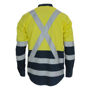 Picture of DNC Hivis 2 tone L/W cotton bio-motion & "x" back shirt with CSR R/tape - L/S 3547