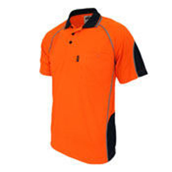 Picture of DNC Hi-Vis Semicircle-piping Polo 3569