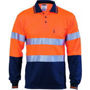 Picture of DNC HiVis D/N Cool Breathe Polo Shirt With CSR R/Tape - Long Sleeve 3716