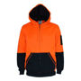 Picture of DNC Hivis 2 tone full zip super fleecy hoodie 3722