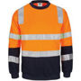 Picture of DNC HIVIS 2 tone, crew-neck fleecy sweat shirt with shoulders, double hoop body and arms CSR R/Tape 3723