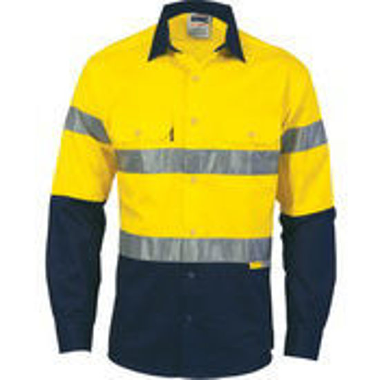 Picture of DNC HiVis two tone drill shirts with 3M8906 R/Tape - long sleeve 3736