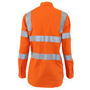 Picture of DNC Ladies HiVis L/W Cotton VIC Rail CSR Shirt 3742