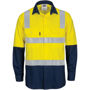 Picture of DNC HIVIS Two Tone Cool-Breeze Cotton Shirt with Hoop & Shoulder CSR Reflective Tape - Long Sleeve 3747