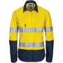 Picture of DNC Ladies HiVis 3 Way Cool-Breeze Cotton Shirt with Gusset Sleeve, 3M R/Tape - Long Sleeve 3749