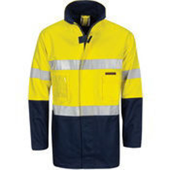 Picture of DNC HiVis Cotton Drill "2 in 1" Jacket with Generic Reflective R/Tape 3767