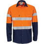 Picture of DNC HiVis R/W Cool-Breeze T2 Vertical Vented Cotton Shirt with Gusset Sleeves, Generic R/Tape - Long Sle 3782