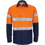 Picture of DNC HiVis L/W Cool-Breeze T2 Vertical Vented Cotton Shirt with Gusset Sleeves. Generic Tape - Long sleev 3784