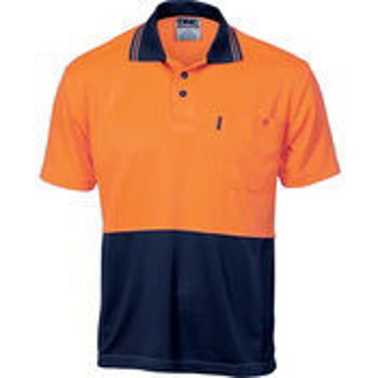 Picture of DNC HiVis Two Tone Cool Breathe Polo Shirt, Short Sleeve 3811