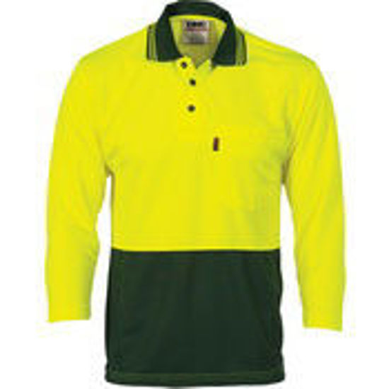 Picture of DNC HiVis Two Tone Cool Breathe Polo Shirt, 3/4 Sleeve 3812