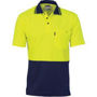 Picture of DNC Cotton Back HiVis Two Tone Fluoro Polo - Short Sleeve 3814