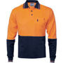 Picture of DNC Cotton Back HiVis Two Tone Fluoro Polo - Long Sleeve 3816