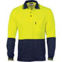 Picture of DNC Cotton Back HiVis Two Tone Fluoro Polo - Long Sleeve 3816