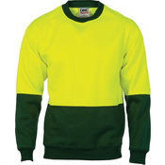 Picture of DNC HiVis Two Tone Fleecy Sweat Shirt (Sloppy Joe) Crew-Neck 3821