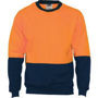 Picture of DNC HiVis Two Tone Fleecy Sweat Shirt (Sloppy Joe) Crew-Neck 3821