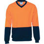 Picture of DNC HiVis Two Tone Fleecy Sweat Shirt (Sloppy Joe) V-Neck 3822