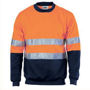 Picture of DNC HiVis Two Tone Fleecy Sweat Shirt (Sloppy Joe) with CSR R/Tape Crew-Neck 3824