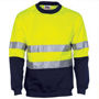 Picture of DNC HiVis Two Tone Fleecy Sweat Shirt (Sloppy Joe) with CSR R/Tape Crew-Neck 3824