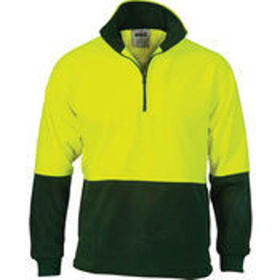 Picture of DNC HiVis Two Tone 1/2 Zip Polar Fleece 3825