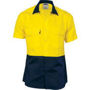 Picture of DNC HiVis Two Tone Cotton Drill Shirt - Short Sleeve 3831