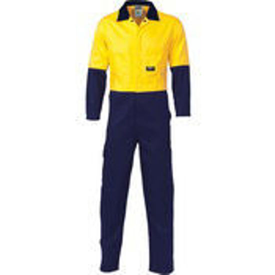 Picture of DNC HiVis Cool-Breeze 2-Tone LightWeight Cotton Coverall 3852