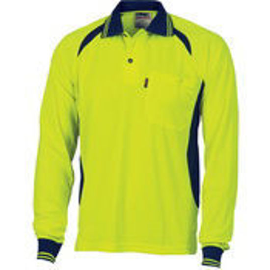 Picture of DNC Cool-Breeze Contrast Mesh Polo - long sleeve 3902