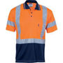 Picture of DNC Hivis D/N Cool Breathe Polo Shirt With Cross Back R/Tape - Short Sleeve 3912