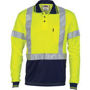 Picture of DNC Hivis D/N Cool-Breathe Polo Shirt With Cross Back R/Tape - Long Sleeve 3914