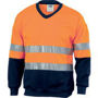 Picture of DNC Hivis Two Tone Sweatshirt (Sloppy Joe) With Generic R/Tape V-Neck 3921