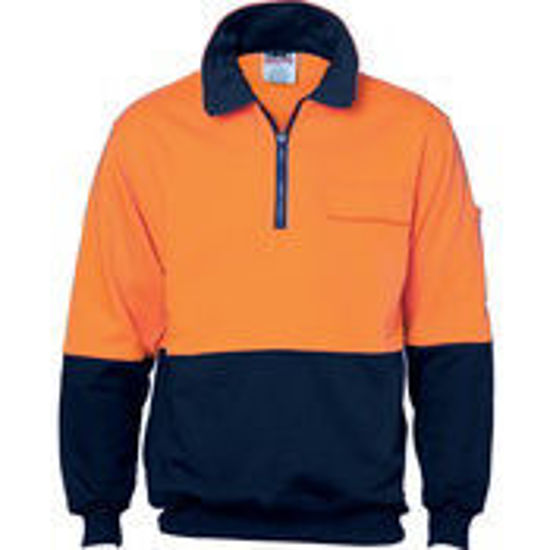 Picture of DNC HiVis Two Tone 1/2 Zip Cotton Fleecy
Windcheater 3923