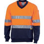 Picture of DNC HiVis Two Tone Cotton Fleecy Sweat
Shirt V-Neck with 3M R/Tape 3924