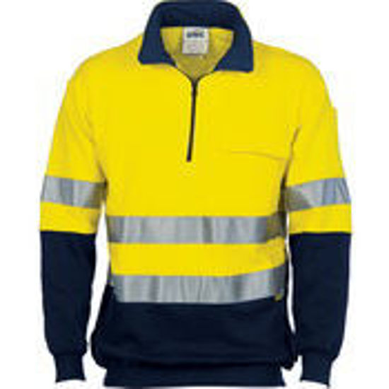 Picture of DNC HiVis Two Tone 1/2 Zip Cotton Fleecy
Windcheater with 3M R/Tape 3925