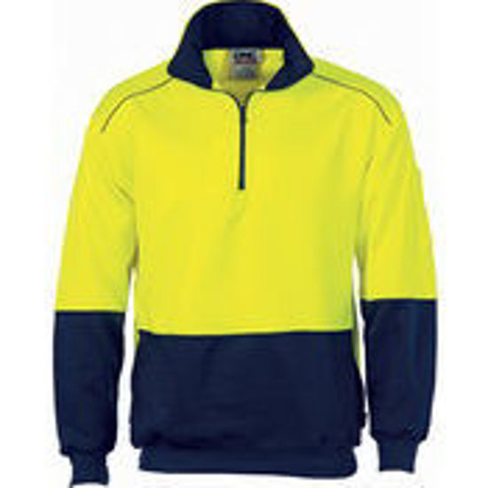 Picture of DNC HiVis Two Tone 1/2 Zip Reflective Piping
Sweat Shirt 3928