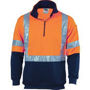 Picture of DNC HiVis Cross Back D/N Two Tone 1/2 Zip Fleecy 3929