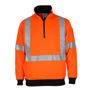 Picture of DNC Hi-vis 1/2 Zip X Back Fleecy Jumper 3933