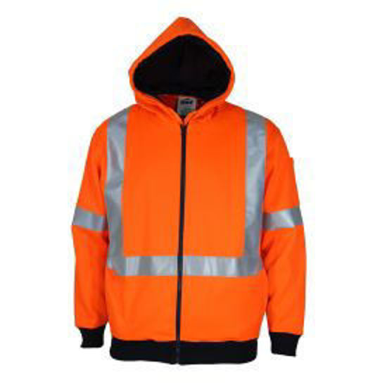 Picture of DNC Hi-Vis Full Zip “X” Back Fleecy Hoodie 3935