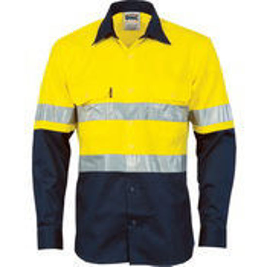 Picture of DNC HiVis Cool-Breeze Vertical Vented Cotton Shirt
with Generic R/Tape - Long sleeve 3984