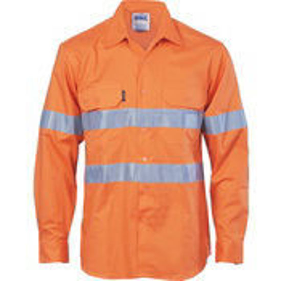 Picture of DNC HiVis Cool-Breeze Vertical Vented Cotton Shirt
with Generic R/Tape - Long sleeve 3985