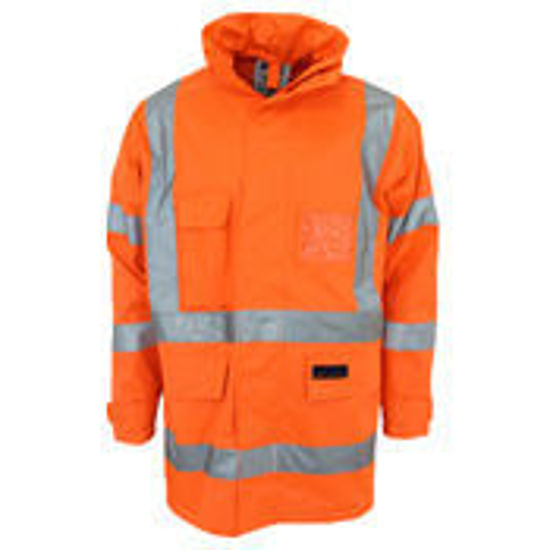 Picture of DNC HiVis "X" back Rain jacket Biomotion tape 3996