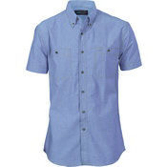 Picture of DNC Cotton Chambray Shirt , Twin Pocket - Short Sleeve 4101