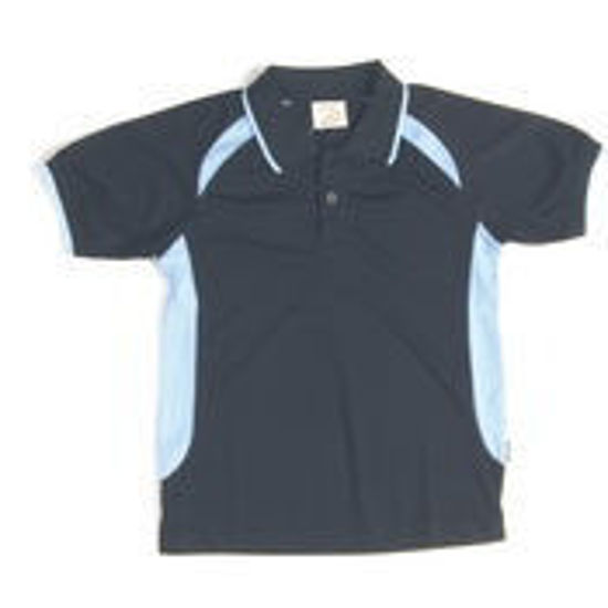 Picture of DNC Kids Air Flow Contrast Raglan Mesh Polo 5263